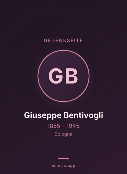 Gedenkportrait von Giuseppe Bentivogli