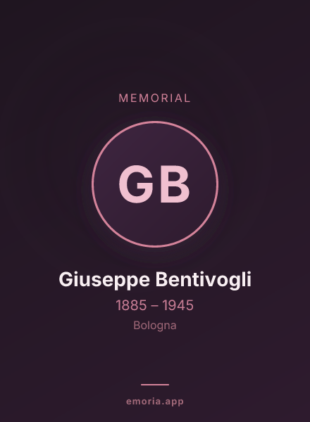 Memorial portrait of Giuseppe Bentivogli