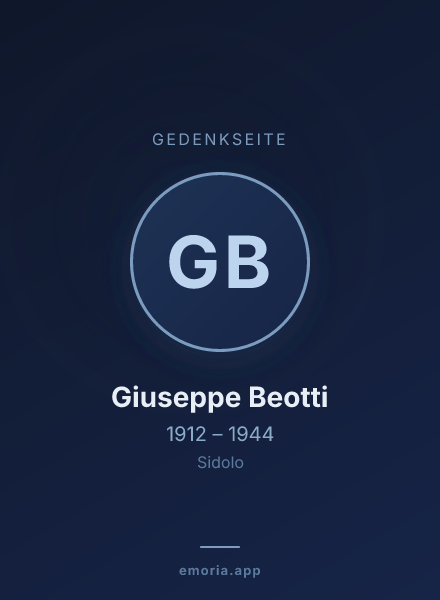 Gedenkportrait von Giuseppe Beotti