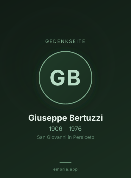 Gedenkportrait von Giuseppe Bertuzzi