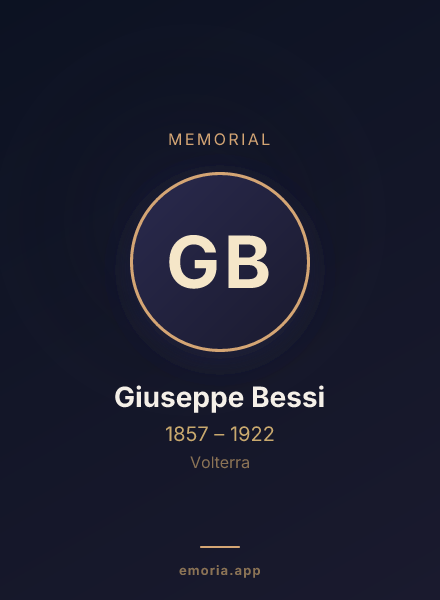 Memorial portrait of Giuseppe Bessi