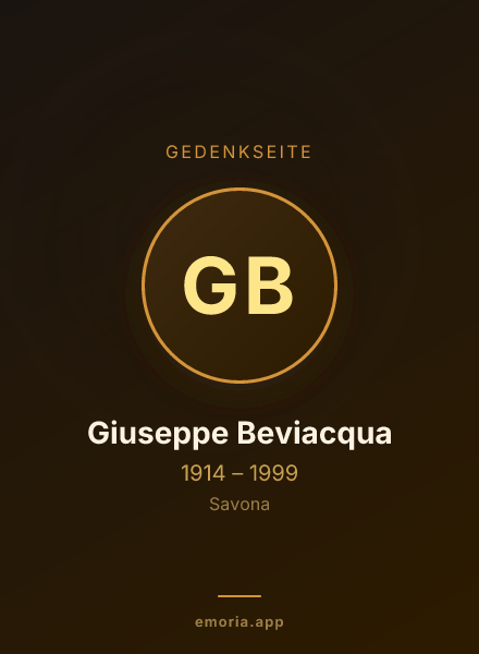 Gedenkportrait von Giuseppe Beviacqua