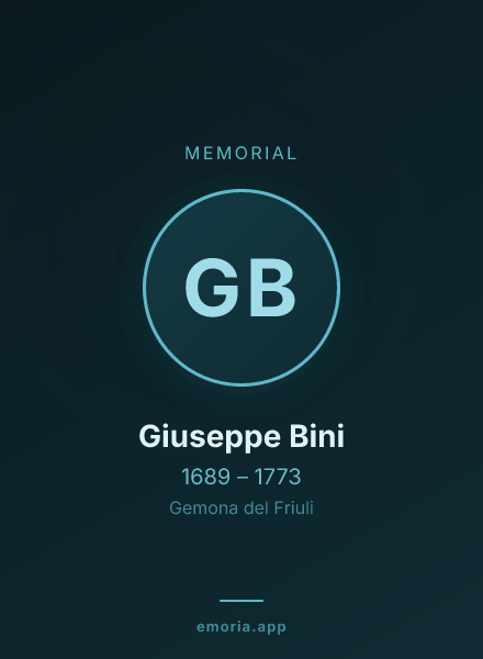 Memorial portrait of Giuseppe Bini