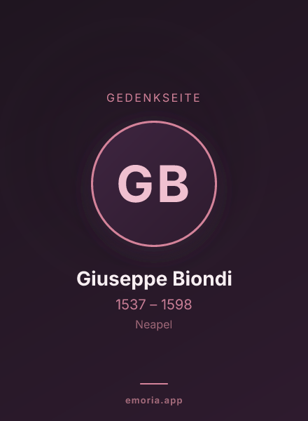Gedenkportrait von Giuseppe Biondi