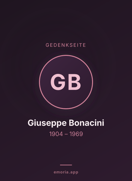 Gedenkportrait von Giuseppe Bonacini