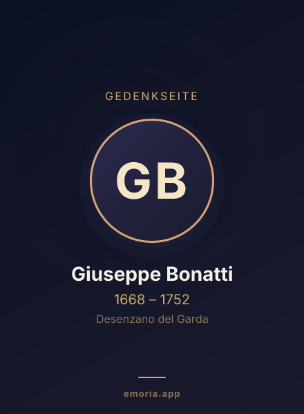Gedenkportrait von Giuseppe Bonatti