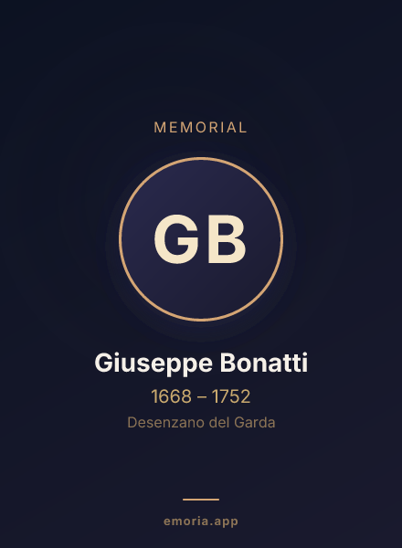 Memorial portrait of Giuseppe Bonatti