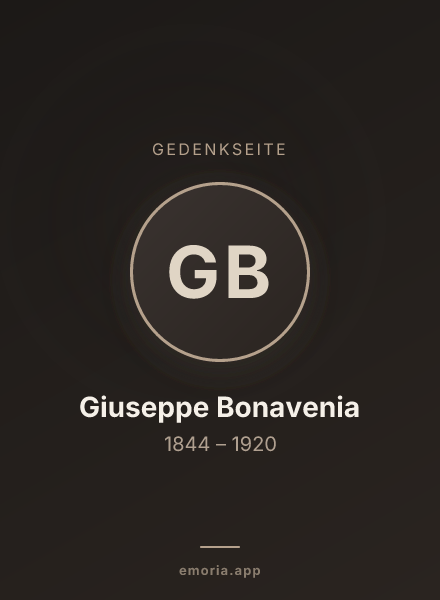 Gedenkportrait von Giuseppe Bonavenia