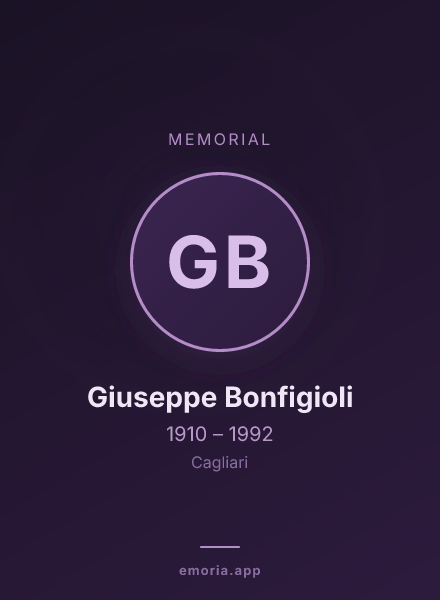 Memorial portrait of Giuseppe Bonfigioli