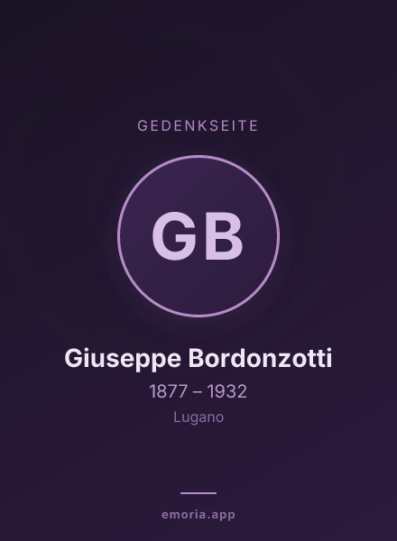Gedenkportrait von Giuseppe Bordonzotti