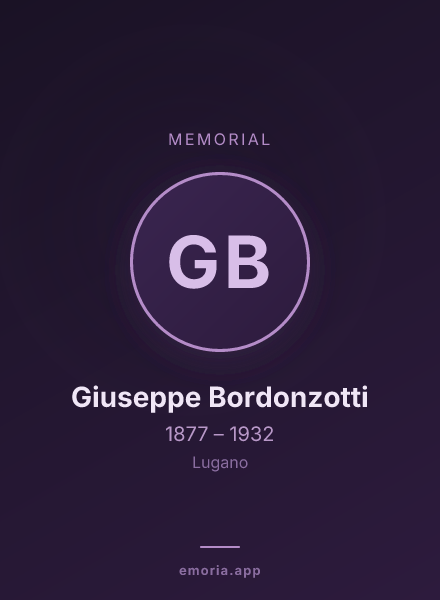 Memorial portrait of Giuseppe Bordonzotti