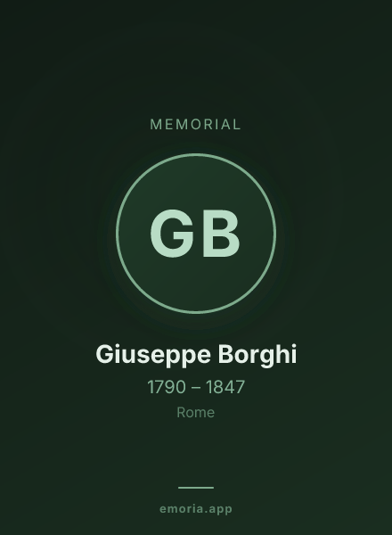 Memorial portrait of Giuseppe Borghi