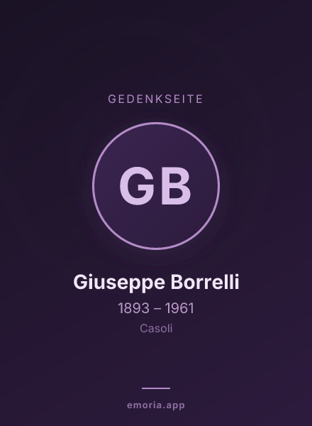 Gedenkportrait von Giuseppe Borrelli