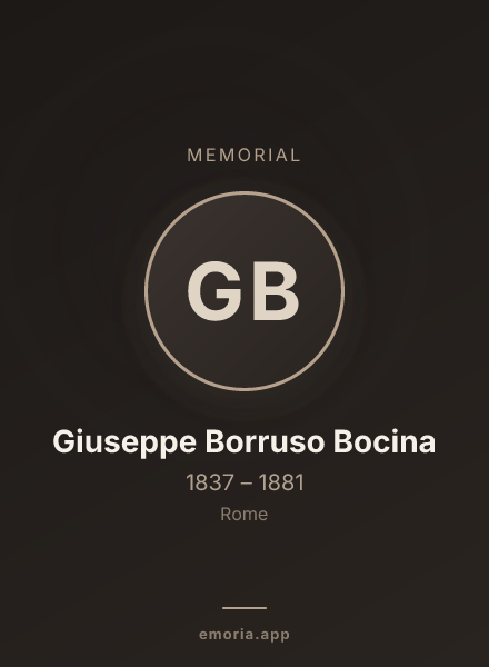 Memorial portrait of Giuseppe Borruso Bocina
