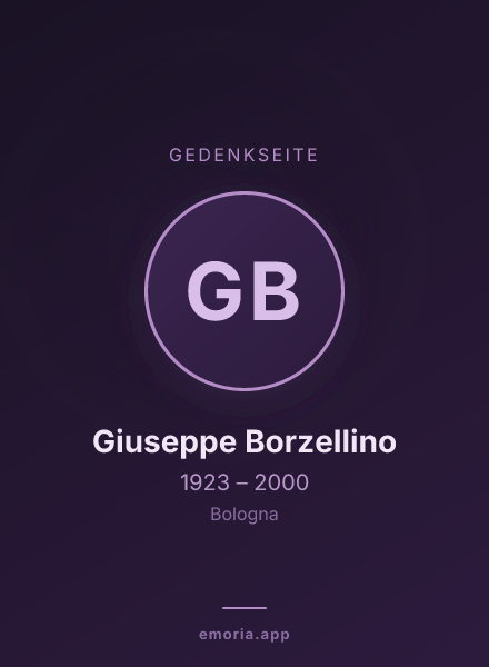 Gedenkportrait von Giuseppe Borzellino