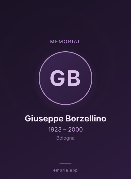 Memorial portrait of Giuseppe Borzellino