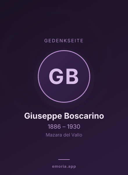 Gedenkportrait von Giuseppe Boscarino