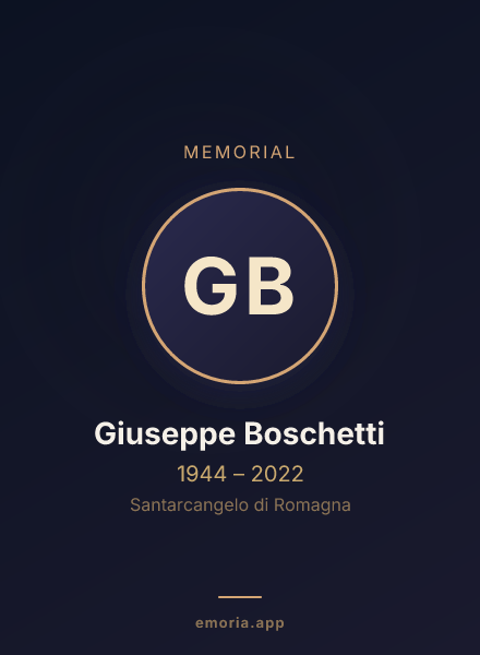Memorial portrait of Giuseppe Boschetti