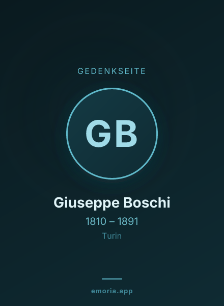 Gedenkportrait von Giuseppe Boschi