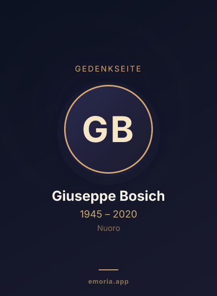 Gedenkportrait von Giuseppe Bosich