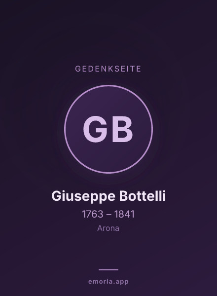 Gedenkportrait von Giuseppe Bottelli
