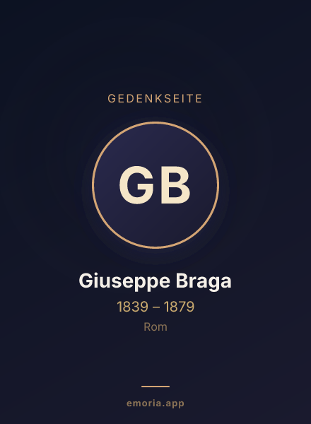 Gedenkportrait von Giuseppe Braga