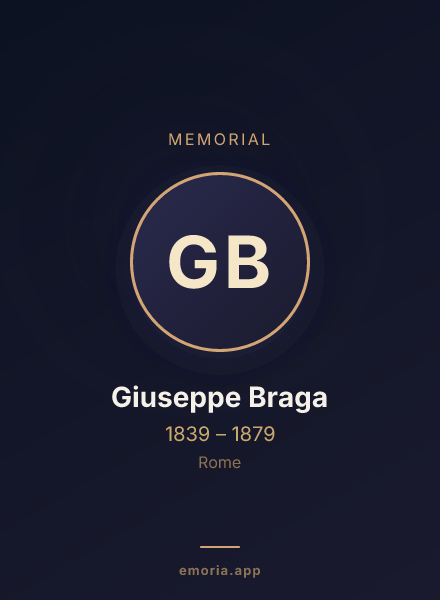Memorial portrait of Giuseppe Braga