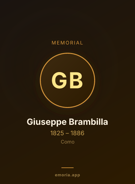 Memorial portrait of Giuseppe Brambilla