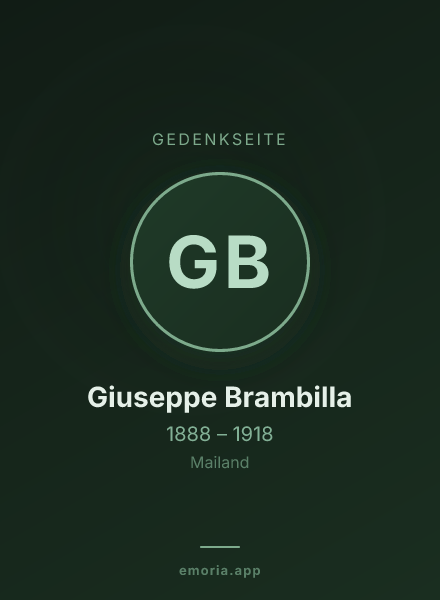 Gedenkportrait von Giuseppe Brambilla