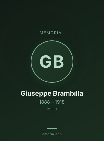 Memorial portrait of Giuseppe Brambilla