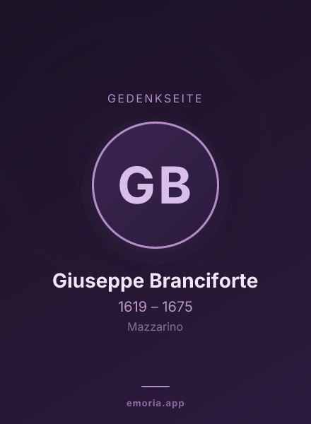 Gedenkportrait von Giuseppe Branciforte