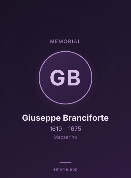 Memorial portrait of Giuseppe Branciforte
