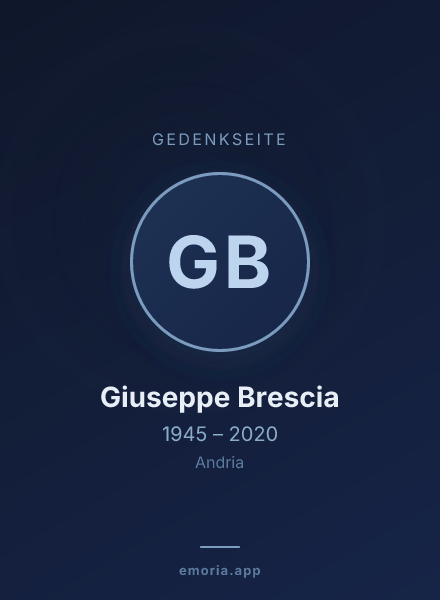 Gedenkportrait von Giuseppe Brescia