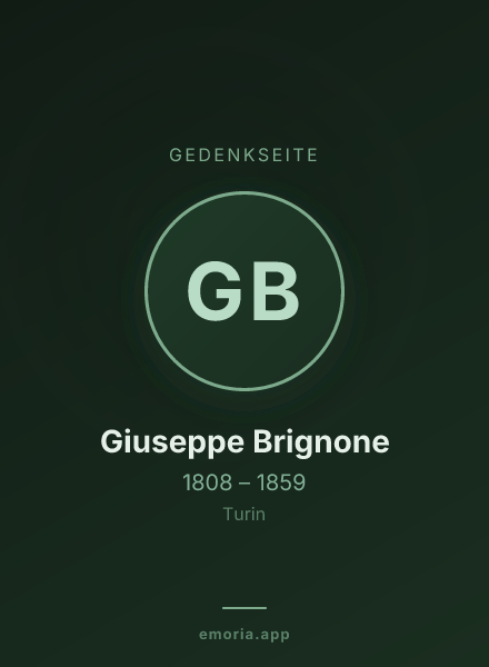 Gedenkportrait von Giuseppe Brignone