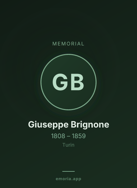 Memorial portrait of Giuseppe Brignone