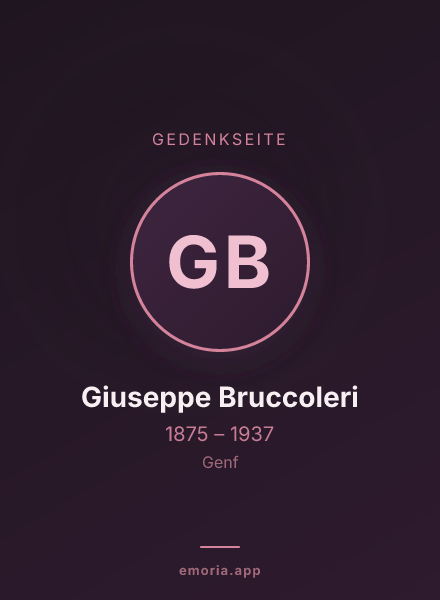 Gedenkportrait von Giuseppe Bruccoleri
