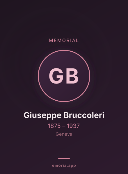 Memorial portrait of Giuseppe Bruccoleri