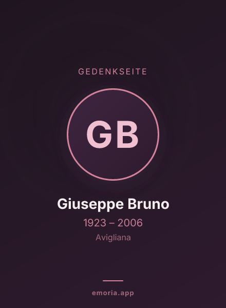 Gedenkportrait von Giuseppe Bruno