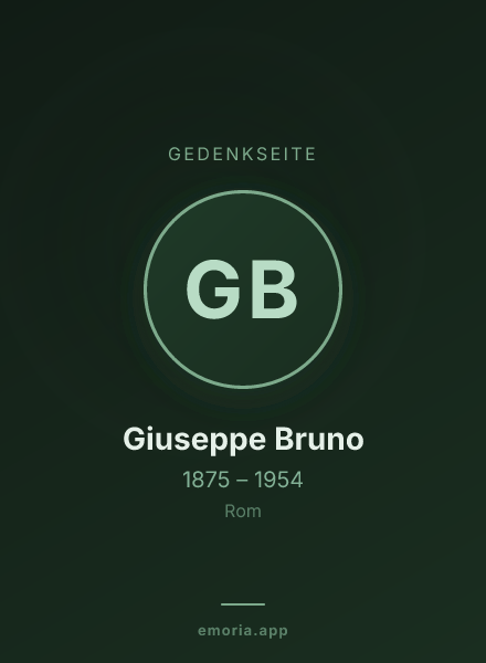 Gedenkportrait von Giuseppe Bruno