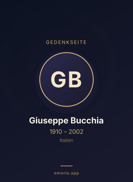 Gedenkportrait von Giuseppe Bucchia