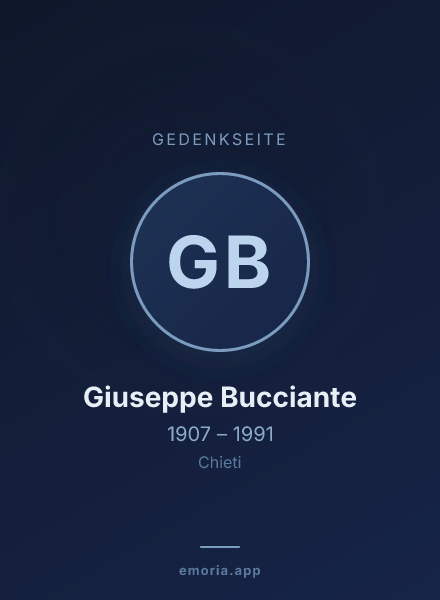 Gedenkportrait von Giuseppe Bucciante
