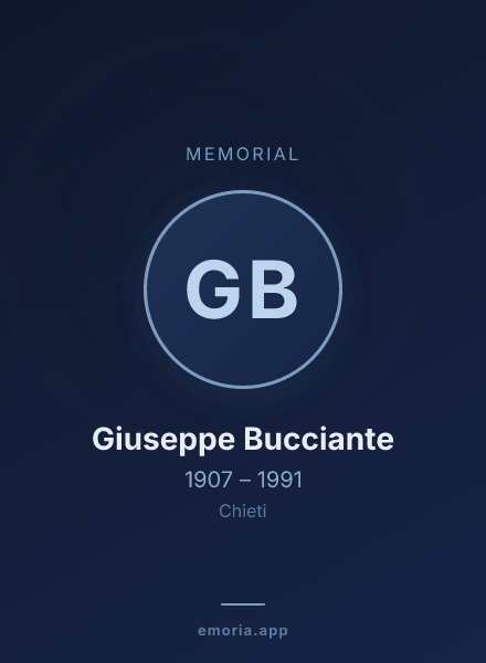 Memorial portrait of Giuseppe Bucciante