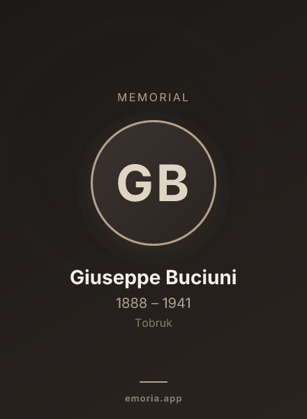 Memorial portrait of Giuseppe Buciuni