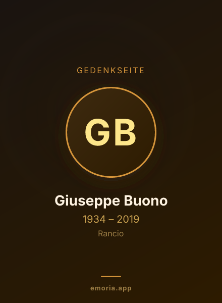 Gedenkportrait von Giuseppe Buono
