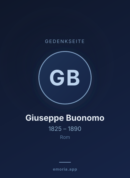 Gedenkportrait von Giuseppe Buonomo