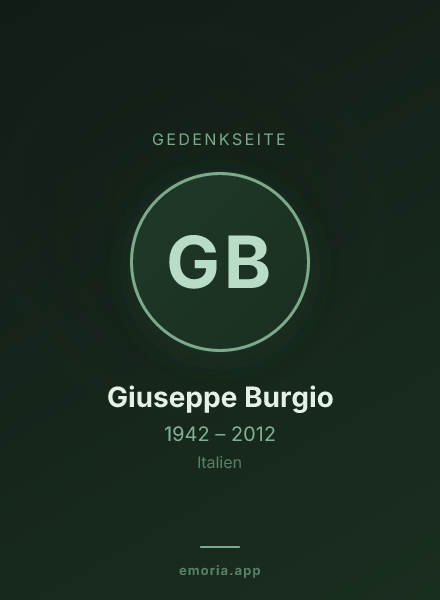 Gedenkportrait von Giuseppe Burgio