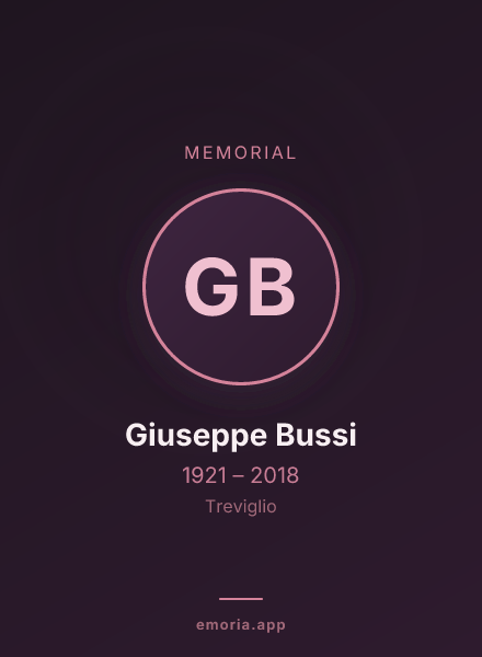 Memorial portrait of Giuseppe Bussi