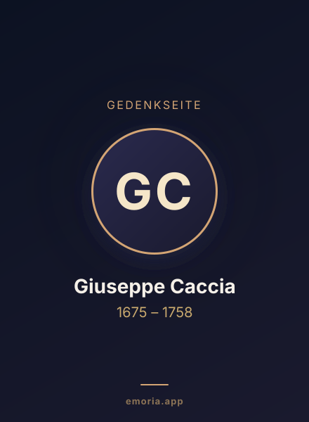 Gedenkportrait von Giuseppe Caccia