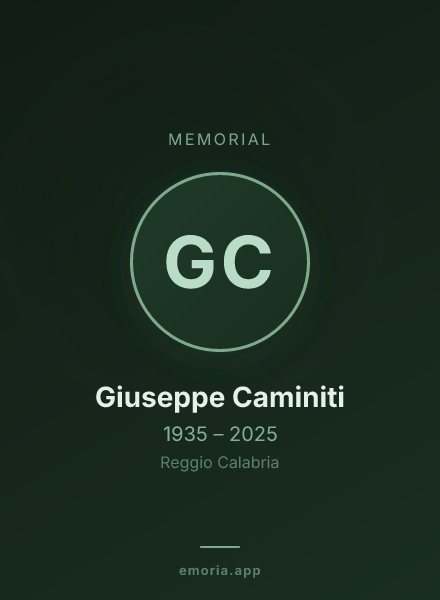 Memorial portrait of Giuseppe Caminiti