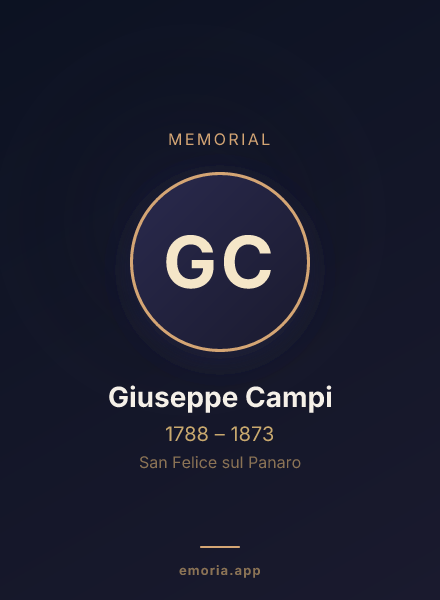 Memorial portrait of Giuseppe Campi